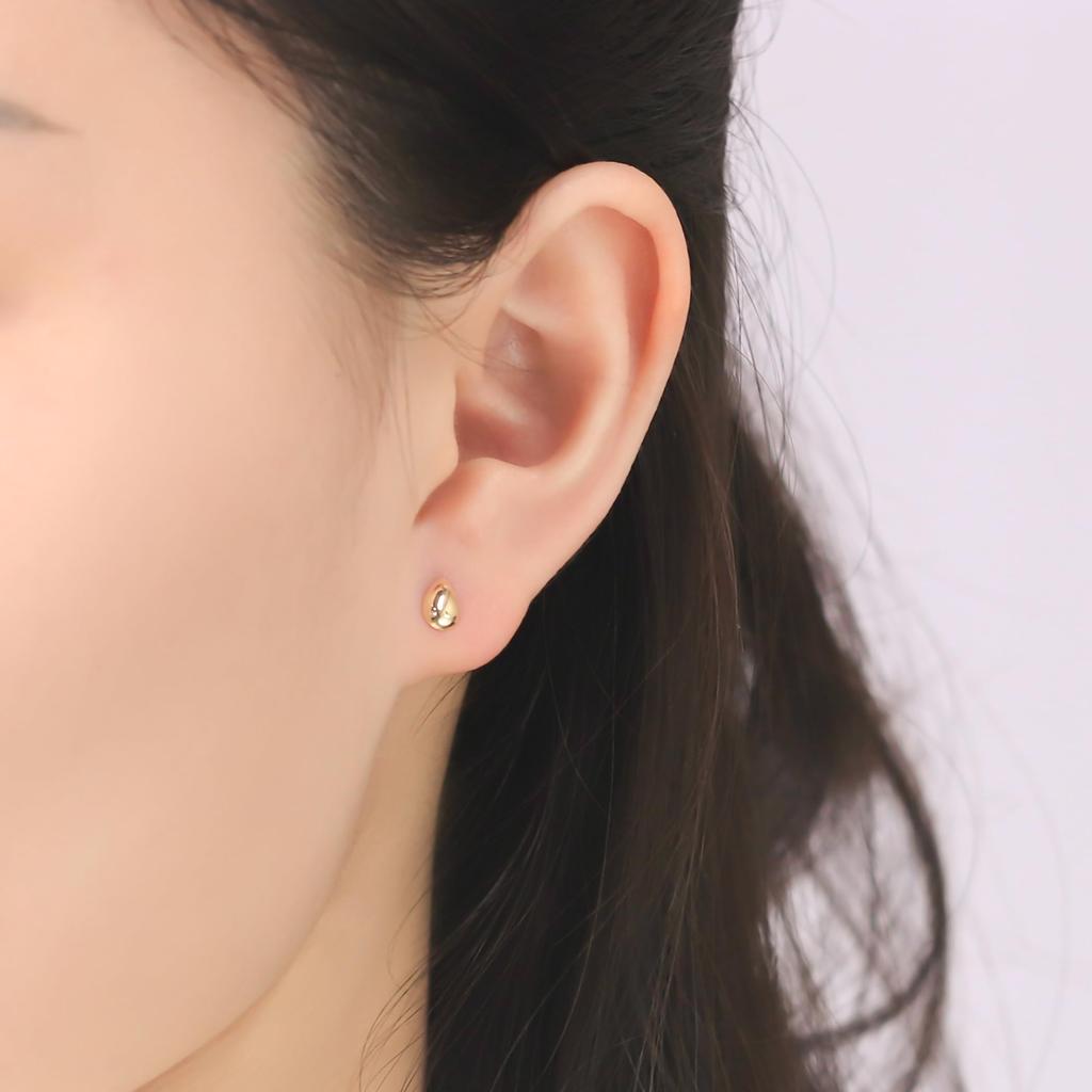 ESTELLE [Official] Women's K10 Yellow Gold Drop Motif Earrings 0202-3248-0019-0000