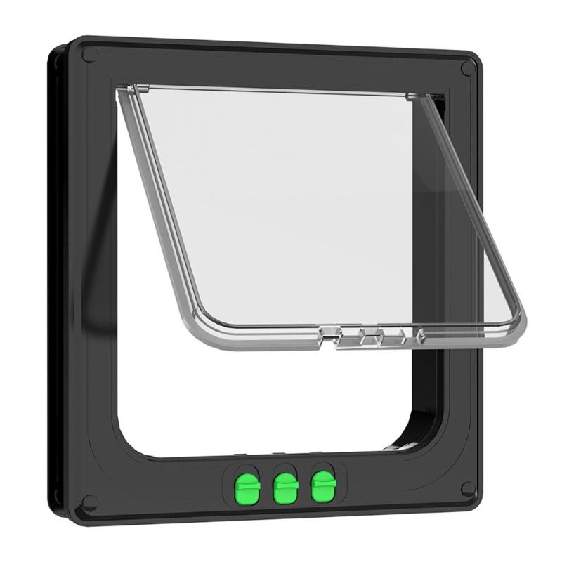 Cat Door Flap Entry and Exit Locking Cover Door/Window Mounted Clear Flap Get-in-whenever Upgraded Door