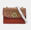 [Gebraucht] Parker 18 Nieten Kamelienblüten-Ketten-Klappen-Umhängetasche Beschichtetes Canvas und Kalbsleder Crossbody-Tasche Klein - Ausgezeichnet #1AFG3DM