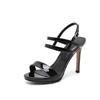 Fashion FHANCHU 2025 Women High Heeled Sandals,Summer Shoes,Ankle Buckle Strap,Outside Wear,Open Toe,35-40,Black,White,Blue,Dropship