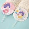 100pcs Transparent Handle for Hand Fan DIY Christmas Craft Supplies Child Handmade Material Wedding Party Favors Plastic Fans