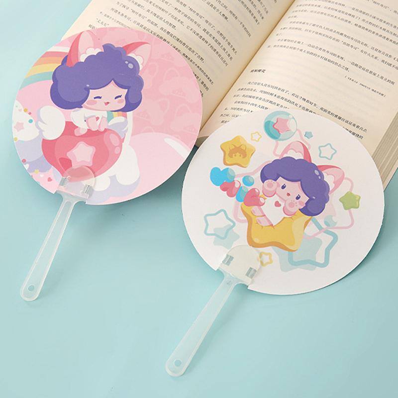 100pcs Transparent Handle for Hand Fan DIY Christmas Craft Supplies Child Handmade Material Wedding Party Favors Plastic Fans