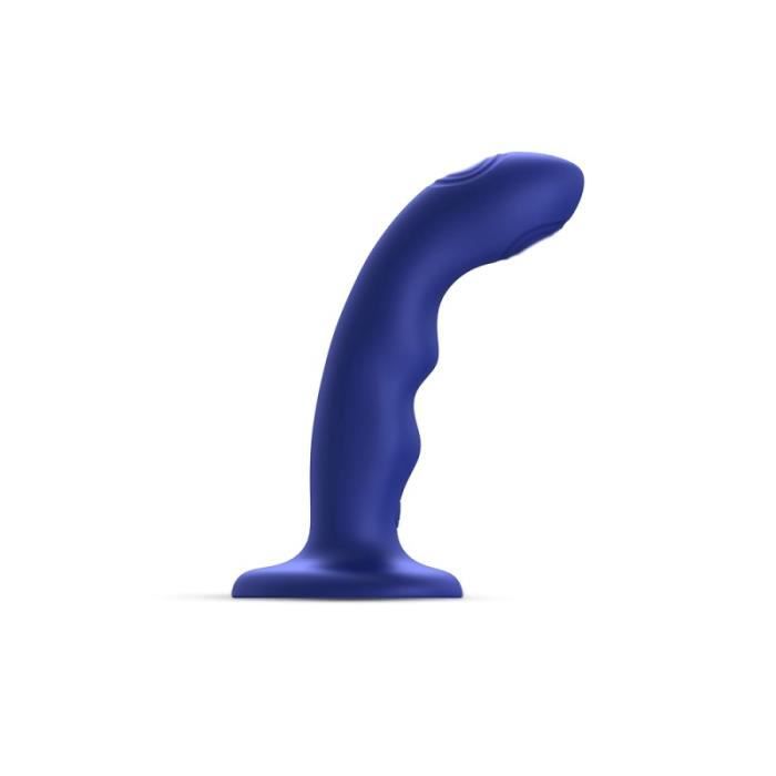 Godemichet vibrant Tapping Dildo Wave - Bleu nuit - Stimulation clitoridienne, vaginale et anale