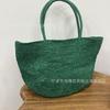 Borsa a mano in rafia intrecciata a mano di grande capacità da donna, estiva, semplice, in paglia, a mano/spalla, borsa da spiaggia