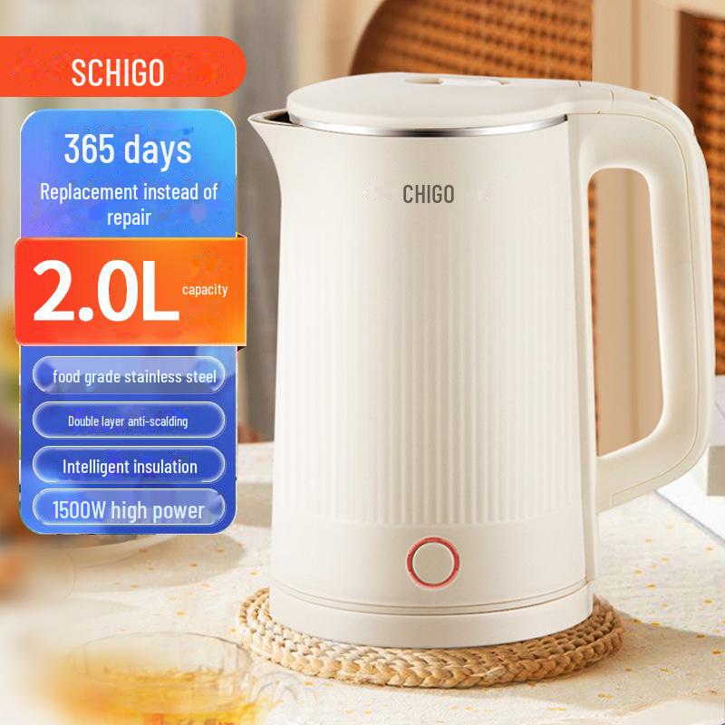 Originaler 2,5-Liter-Wasserkocher mit Wärmespeicherung, Verbrühungsschutz und Trockenbrandschutz.