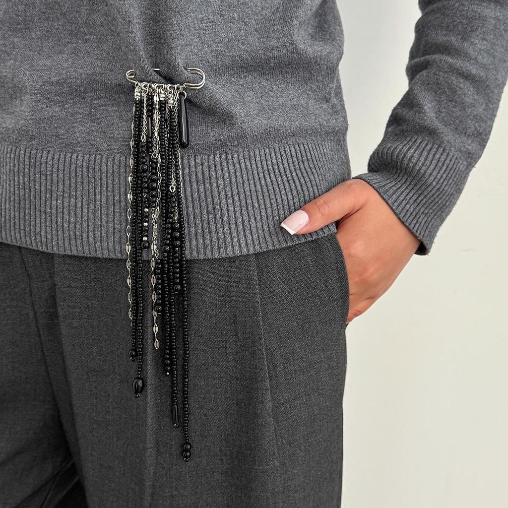 Broche en Cristal Européenne & Américaine Polyvalente avec Perles de Riz – Accessoire de Trajet Multifonctionnel, Élégant et Personnalisé