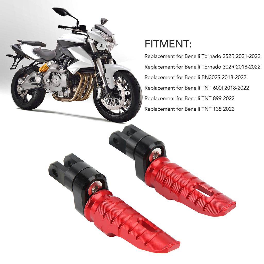 Motorcycle Front Foot Peg T6063 Aluminum Alloy Driver Footrest Pedal Bracket Replacement for BN302S