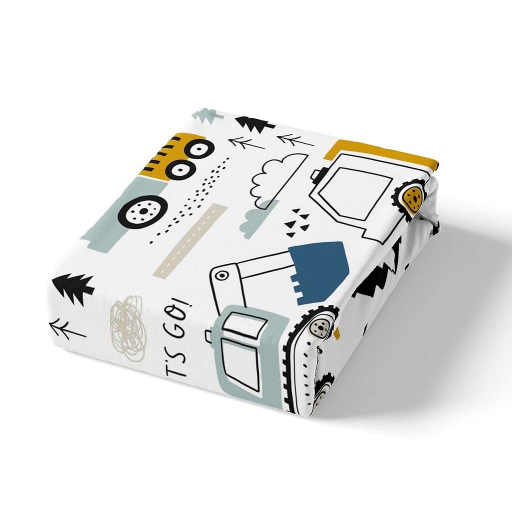 Construction Vehicle Duvet Cover Tractor Excavator Bedding Set Children Boy Bedroom Three-Piece Set