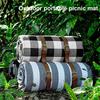 Camping Blanket Machine Washable Outdoor Activity Blanket Moisture-proof Foldable Large Area Plaid Picnic Mat Outdoor Activity Supplies
