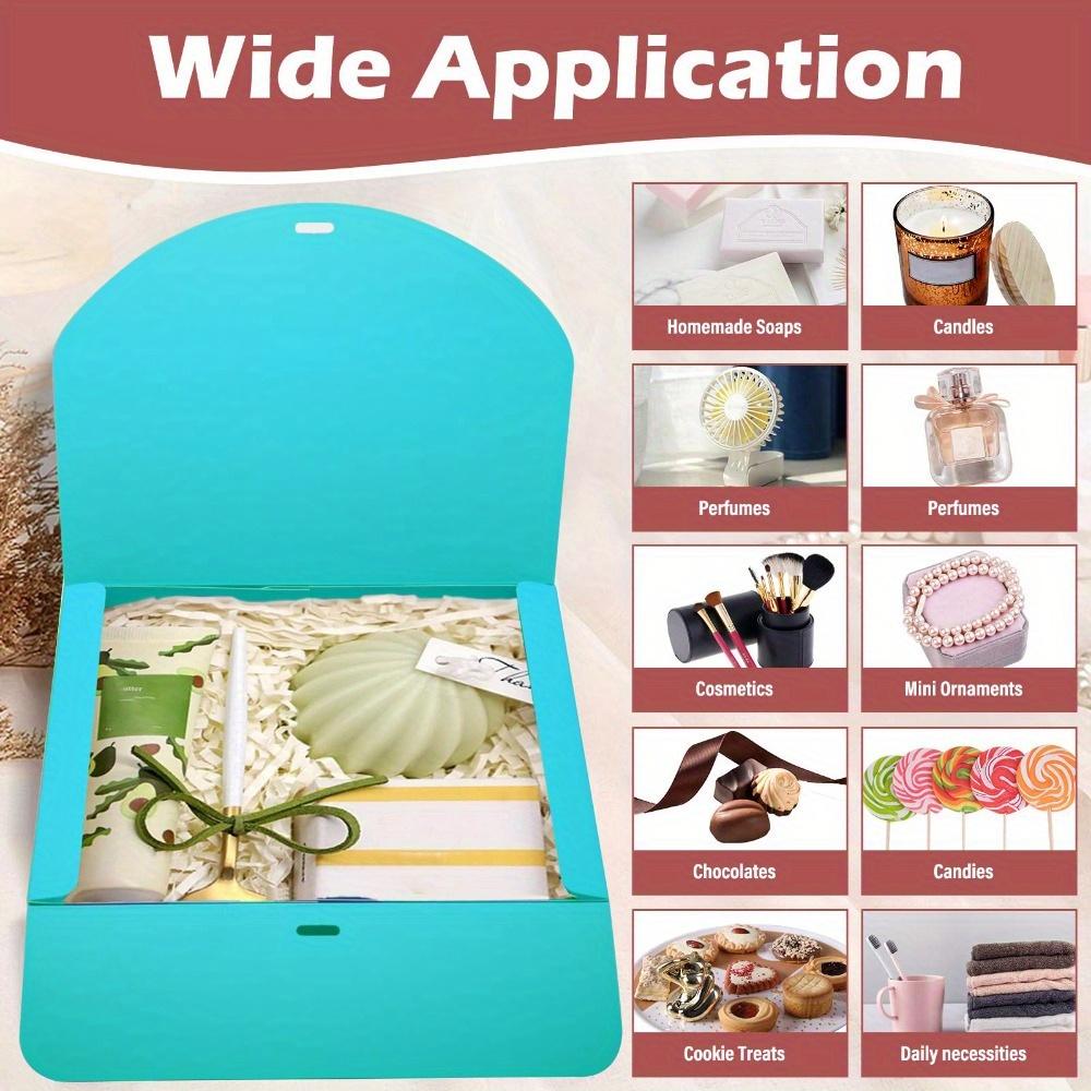 10pcs Blue Gift Boxes with Lids and Ribbons Kraft Gift Boxes Multipurpose Packaging for Elegant  DIY Crafts Wedding Favors Birthday Party Presents