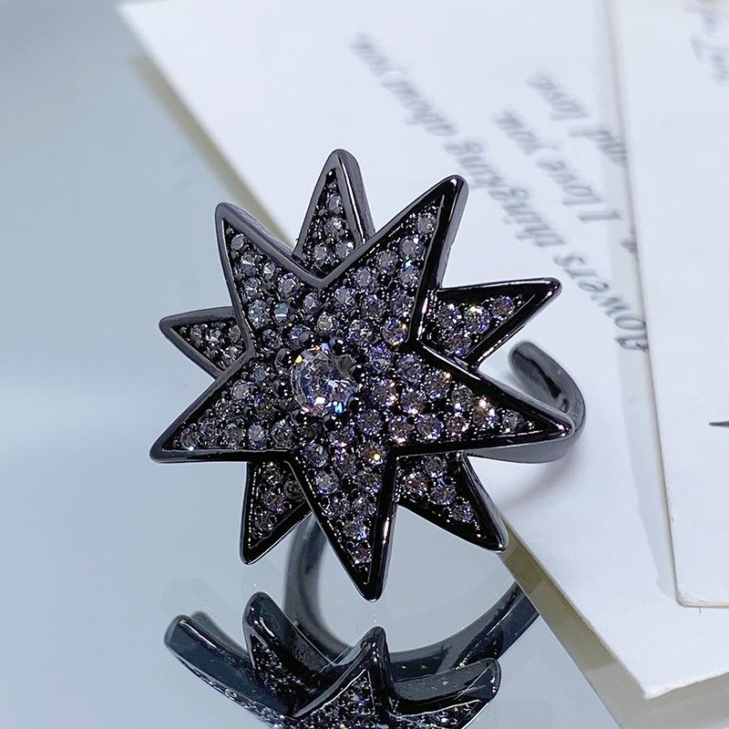 Vintage Halloween Spider Crow Open Ring - Trendy Punk Stacking Finger Ring for Women