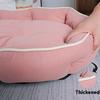 Oval Winter Warm Dog Bed for Medium Dog Mattress Anti-scratch Cat Bed Non-slip Slepping Pet Cushion Large SpaceThickrned Dog Bed