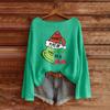 Women's Fashion Long Sleeve Christmas Snowman Snowflake Print Jacket Cardigan
