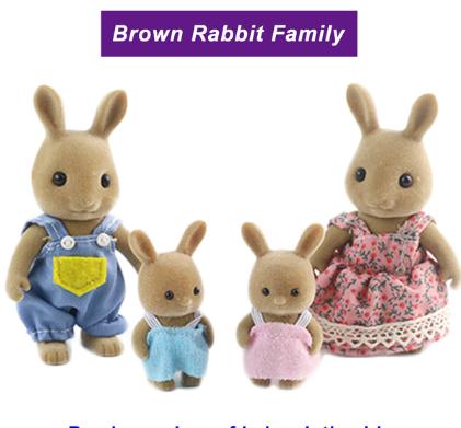 Non-Toxic Forest Animal 1/12 Dollhouse Furniture Bedroom Kitchen Bathroom Set Miniature Simulation Dolls Accessories Diy Toys Children