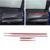 Red Carbon Fiber Interior Side Dashboard Trim Cover For Subaru WRX -24