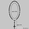 Mixed Gemstone Rosary Necklace – Hematite Cross Pendant, Love Balance Protection Gift for Men & Women
