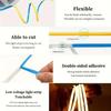 5V COB LED Strip Light with Hand Sweep Sensor USB Dimmable Flexible Light for Bedroom TV Mirror Backlight Kitchen Wall Decor