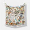 Luxury Horse Print Silk Square Scarf Women Spring Neck Tie Shawl Wraps Female Hair Hand Wrist Headkercheif Hijab Bandana