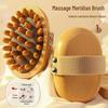 Sandalwood Air-Cushion Meridian Massage Brush for Abdominal and Liver Stimulation