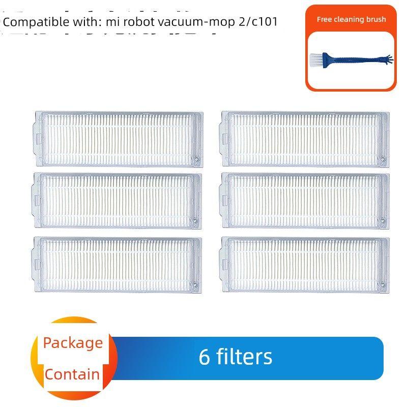 Suitable for Xiaomi Mijia No-Wash Sweeping and Mopping Robot Accessories C101 Mop Main Side Brush Filter Element Cleaning Fluid