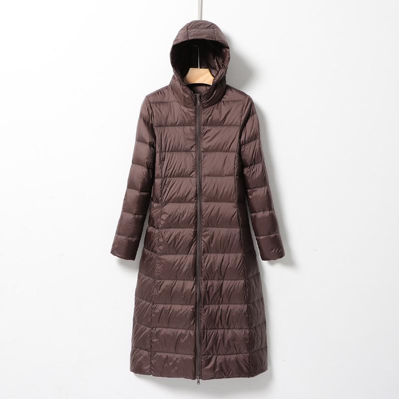 Damen Winter Ultraleichte Lange Daunenjacke Daunenjacke Damen Mit Kapuze Daunenmantel Damen Große Größen Mäntel
