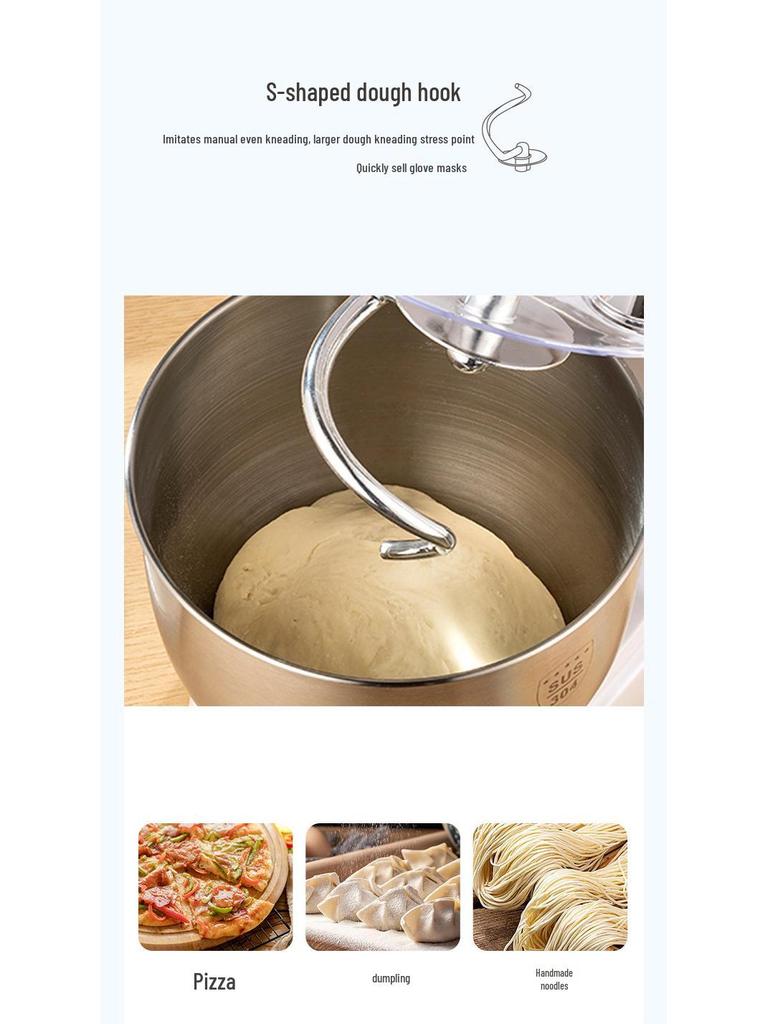 5L Standmixer für den Haushalt: Teigknetmaschine & Eierrührgerät mit großer Kapazität