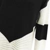 Women's Temperament Loose Round Neck Stitching Knitted Long-sleeved Sweater