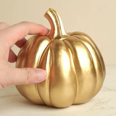 Halloween Pumpkin Ornament Fine Workmanship Hand-painted Seasonal Home Decor Art Piece Autumn