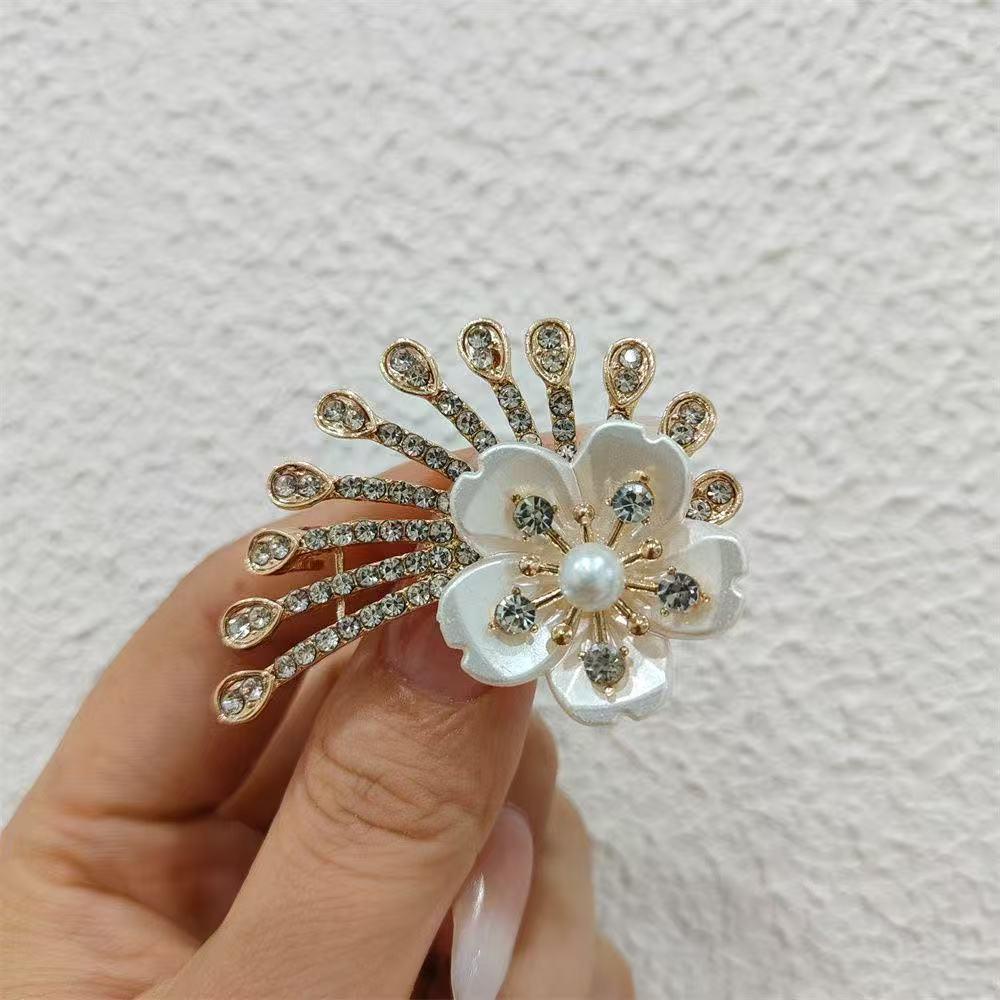 Elegant Rhinestone Plum Blossom Brooch - Versatile Ornament Accessory