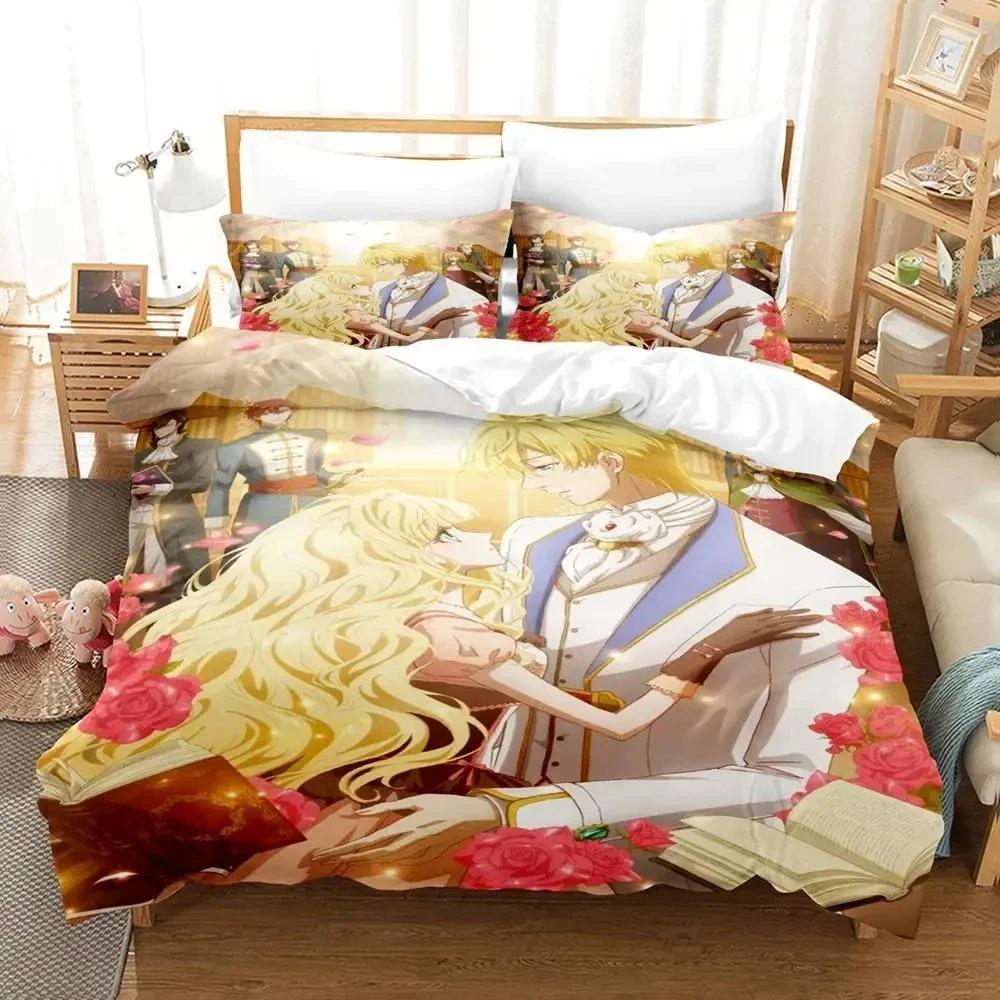 3D Print Anime Bibliophile Princess Bedding Set Duvet Cover Bed Set Quilt Cover Pillowcase Comforter King Queen Size Boys Adult