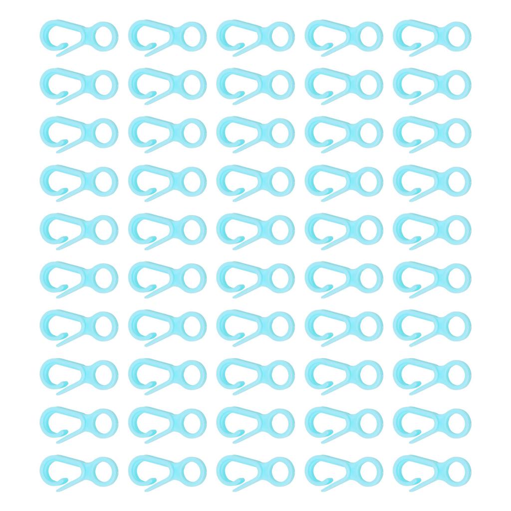 DIY Crafts Lobster Claw Clasps Lanyard Snap Hooks for Key Chain Ring Toy Chain AccessorySky Blue 50pcs