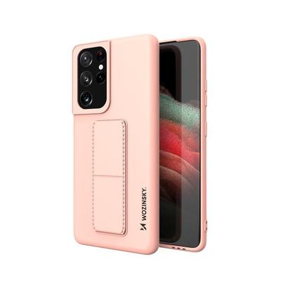 Samsung Galaxy S21 Ultra 5G Kickstand Case Silicone Case Pink
