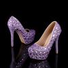 Bling Bling Luxury Rhinestones Diamond Women Pumps 14cm Ultra High Heels Platform Wedges Party Shoes Fashon Wedding Bridal Shoe