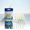 5 Pack Fishing Lures Rig Shrimp Baits Glow Fishing Rigs Shrimp String Hook Fishing Baits for Saltwater Fishing