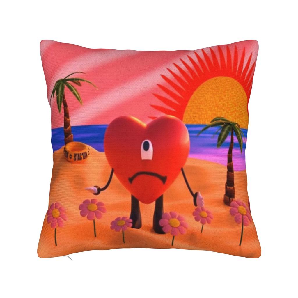 Bad Bunny DTMF Pillowcase Polyester Cushion Cover Decoration Pillow Case Cover Home Drop Shipping 18'