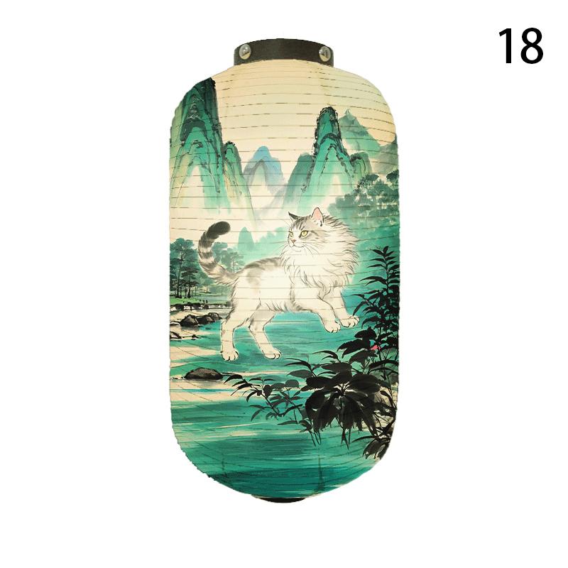 Japanese Style Cloth Lantern Yakitori Wish Dharma Lantern Outdoor Sushi Pub Bistro Ramen Shop Restaurant Decor Advertisement