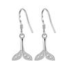 Feminine Simple Ins Mermaid Dolphin Fish Tail Ear Hooks Earrings