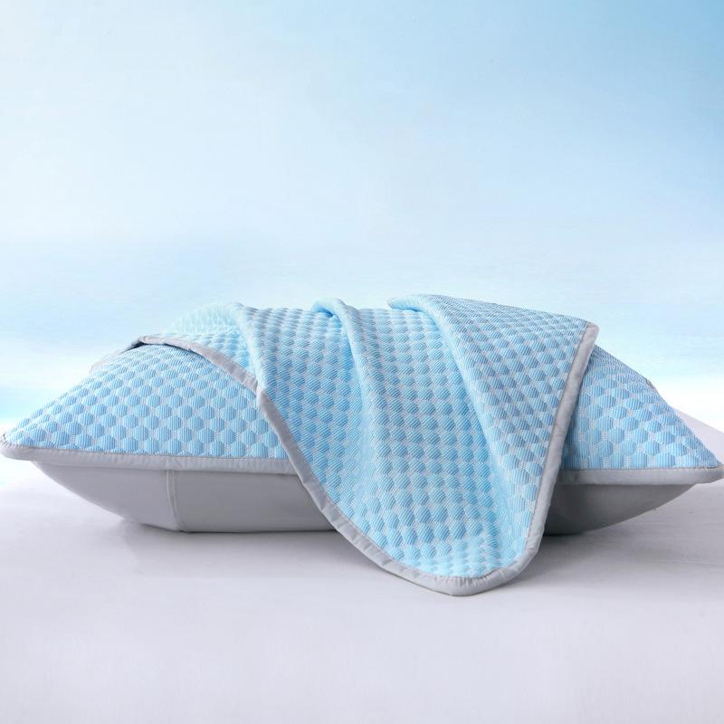 Summer Ice Silk Pillowcase – Cool, Washable, Solid Color Design