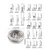 21Pcs Vintage Knitting Marker Charm Safe Pin Crochet Stiching Marker Sweater Shawl Cardigan Brooch Pin Charm Decoration