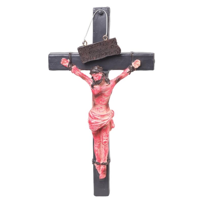 

Wooden Catholic Cross Religious Christian Crucifix Church Home Decorations 1