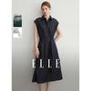 Retro Workwear Tencel Sleeveless Shirt Dress