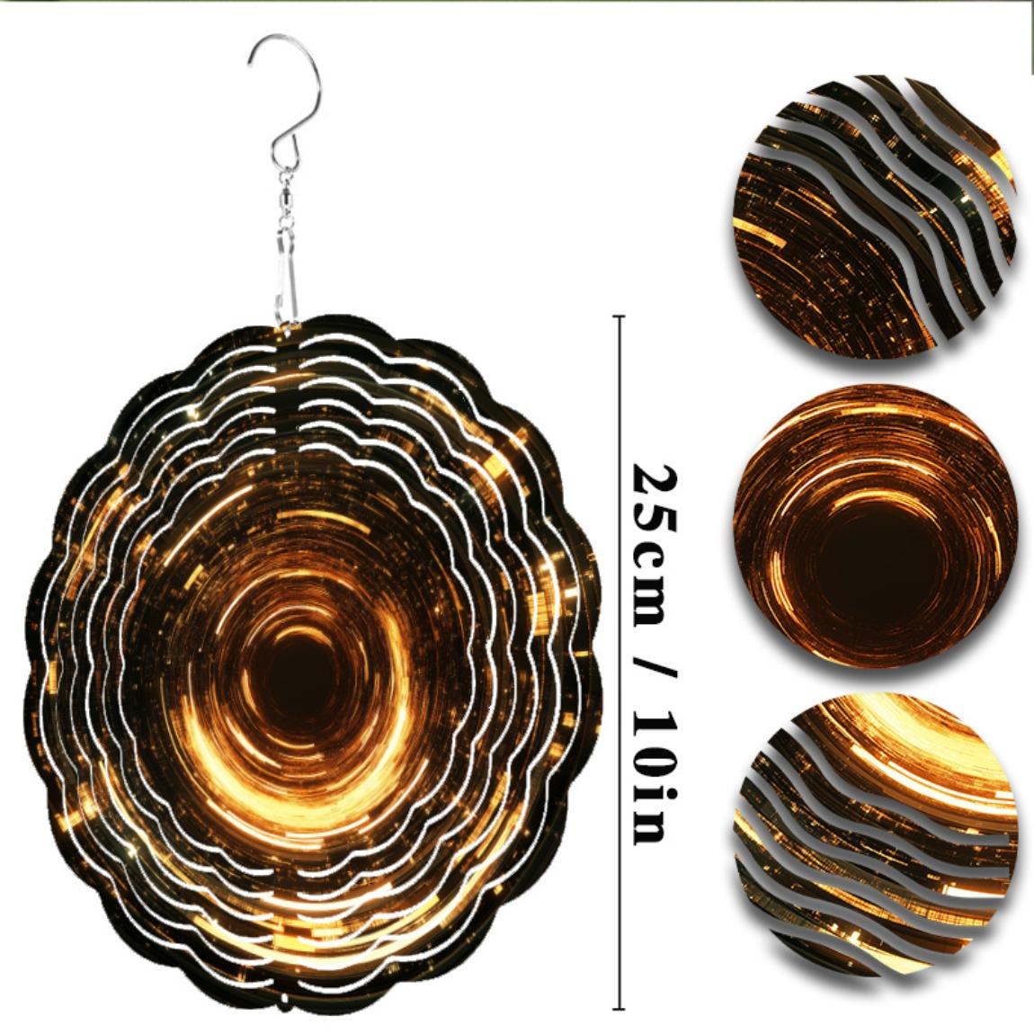 

10-дюймовый элегантный богемный металлический колокольчик для улицы, прочный, устойчивый к погодным условиям, идеально подходит для балкона, сада, лужайки, лето, весна, праздничный подарок 01A