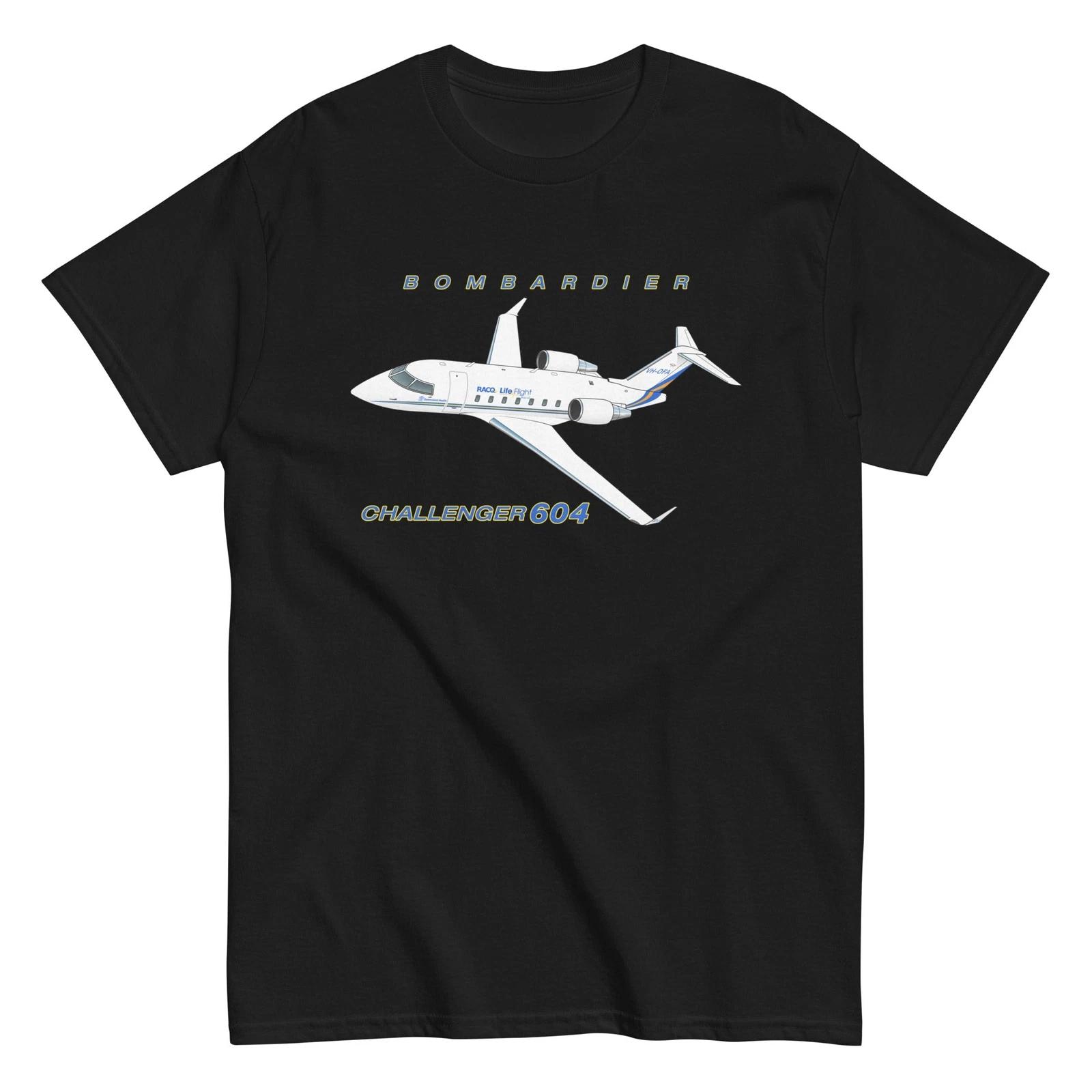 Bombardier Challenger 604 (AIR2FD381604-WBO1) Футболка с самолетом - Персонализированная с L