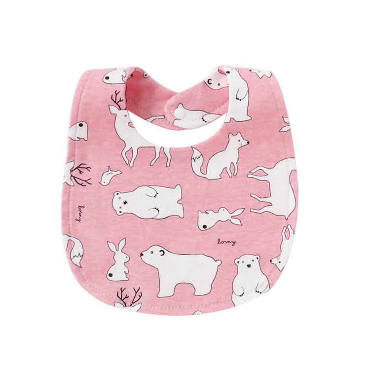 Newborn Baby Bibs Pure Cotton Double Layer Drool Bibs High Absorbency Burp Cloths For Infants Toddlers Soft Skin Friendly