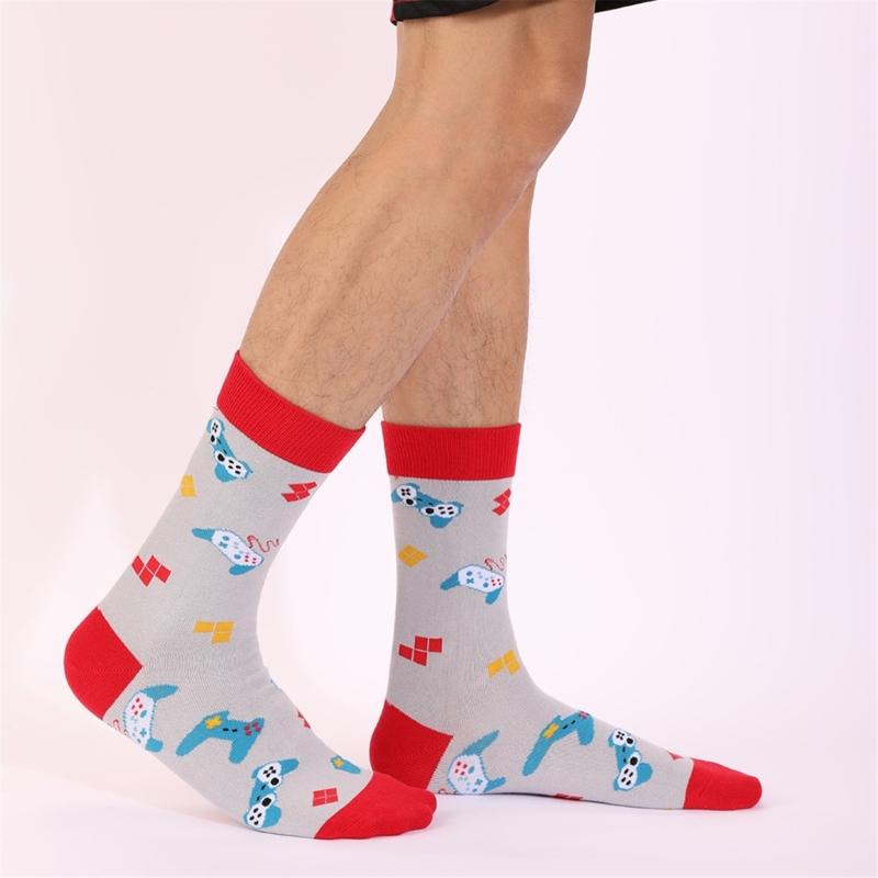 1 Pair Novelty Pattern Warm Stockings Autumn Winter Cozy Crew Socks Warm Socks Cotton Middle Tube Socks Men Women Gifts