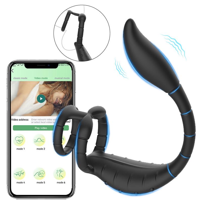 Vibrating Butt Plug for Men Prostate Massager Anal Vibrator for Beginner Anal Plug Cock Ring Perineum Stimulator Sex Toy for Men