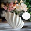 Shell shaped vase resin silicone mold fan leaf conch pen holder concrete mould conch shells palm leaf flower vase gypsum molds
