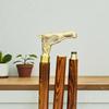 93.98 Cm Handmade Wooden Walking Stick Cane With Brass Horse Head Handle Fathers Mothers Grandfather Grandmother Wedding Anniversary Gift