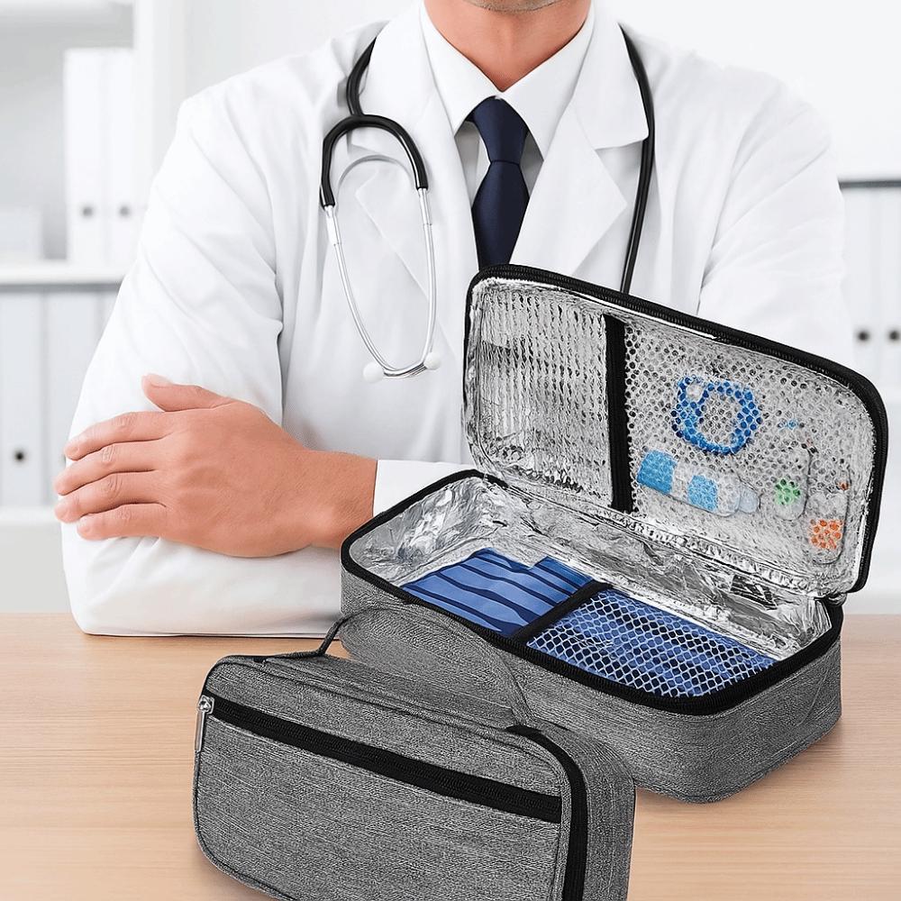 Portable Lightweight Insulin Cooling Bag Wear-resistant Washable Insulin Cooler Waterproof Insulin Carry Case Office