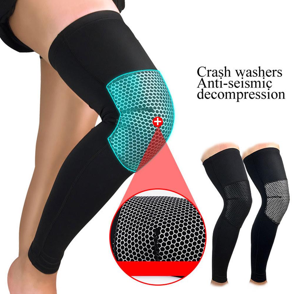 Durable And Safe 1Pcs Byepain Compression Leg Sleeves For Men Women - Full Length Stretch Long Sleeve With Knee Support Non-Slip Inner Bands